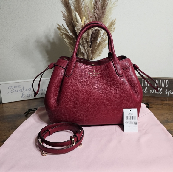 Kate Spade Large Dumpling Satchel Red Jam - Picture 1 of 11